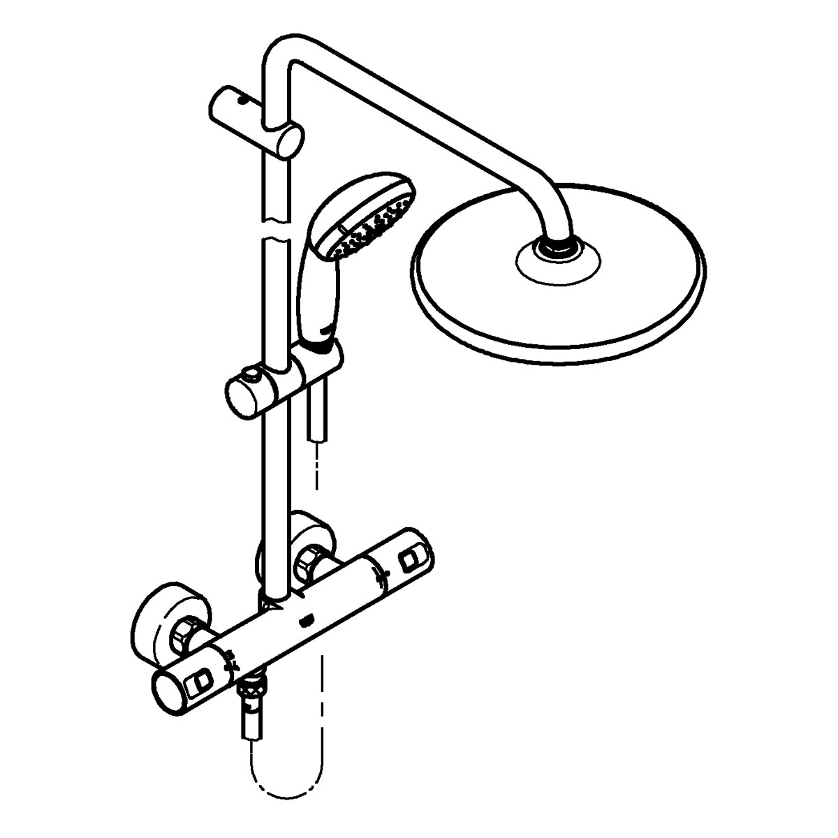 Grohe Duschsystem Vitalio Start System 250 silber 3 Strahlarten Bild 9