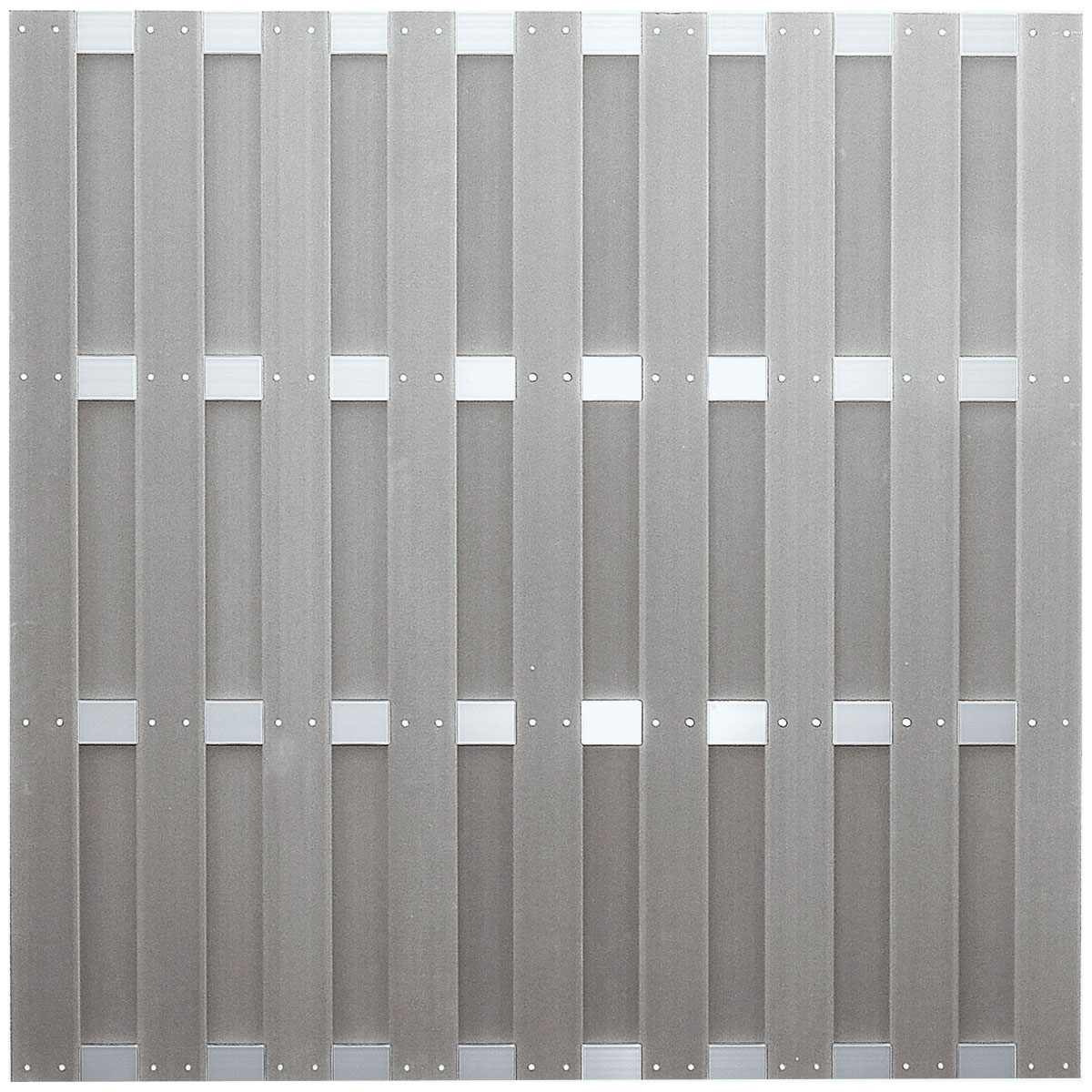 Ideenwelt T&J Zaunserie JINAN grau 180 x 180 cm WPC-Bretterzaun