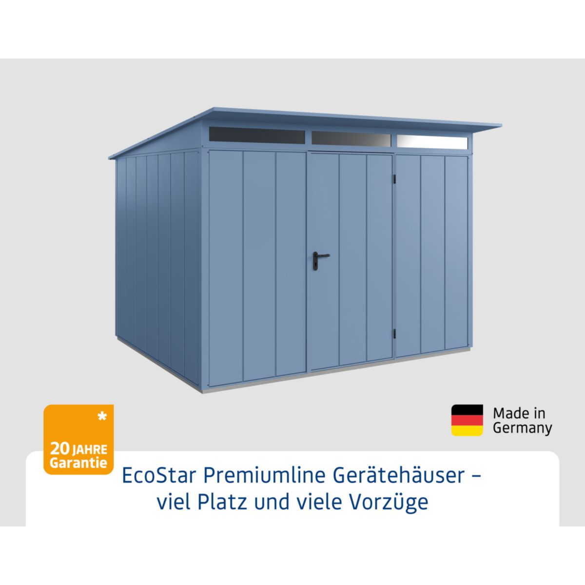 EcoStar  Gerätehaus Elegant-PTyp 3RAL5014 1 flg Bild 2