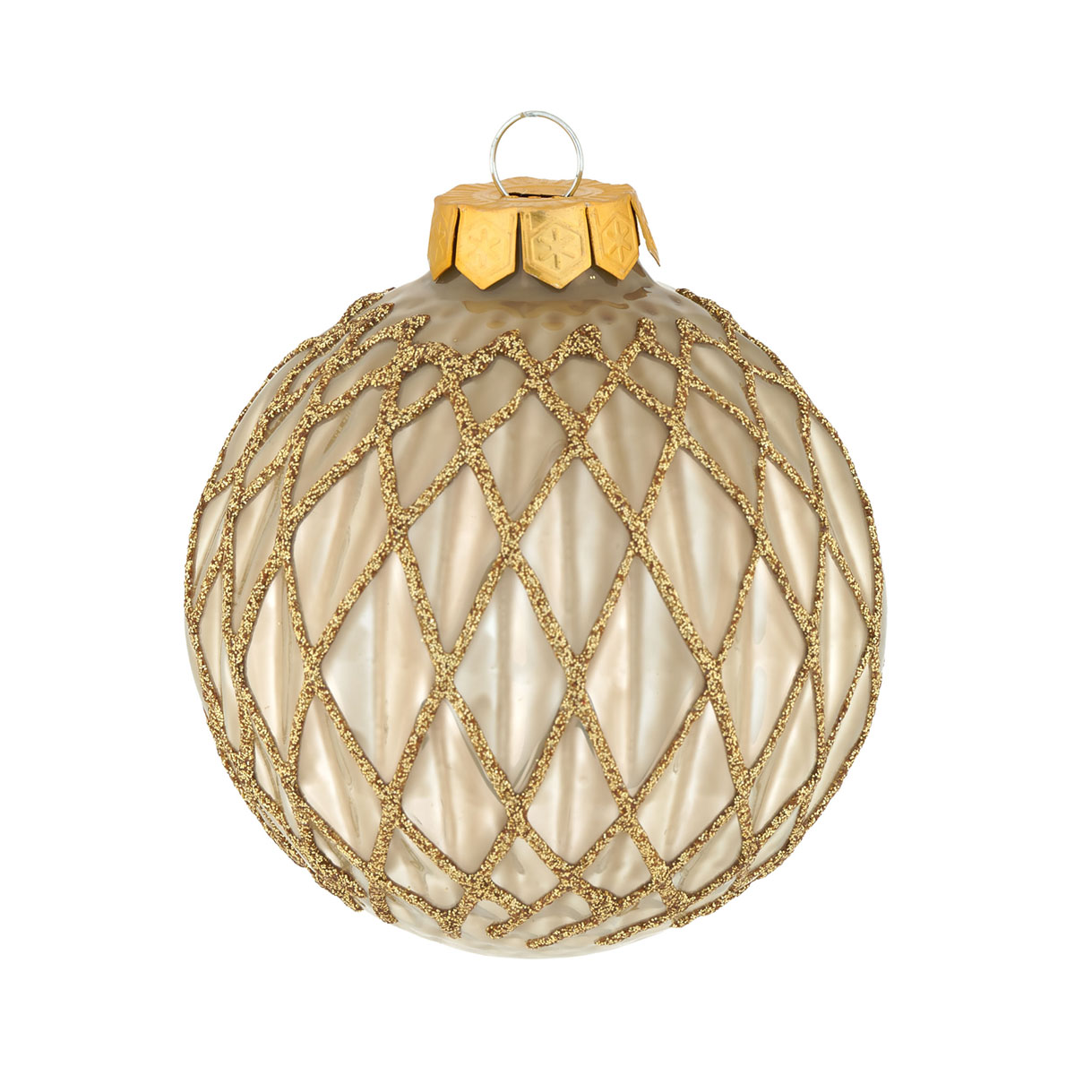 Ambientis Dekorierte Kugel champagner Bild 1