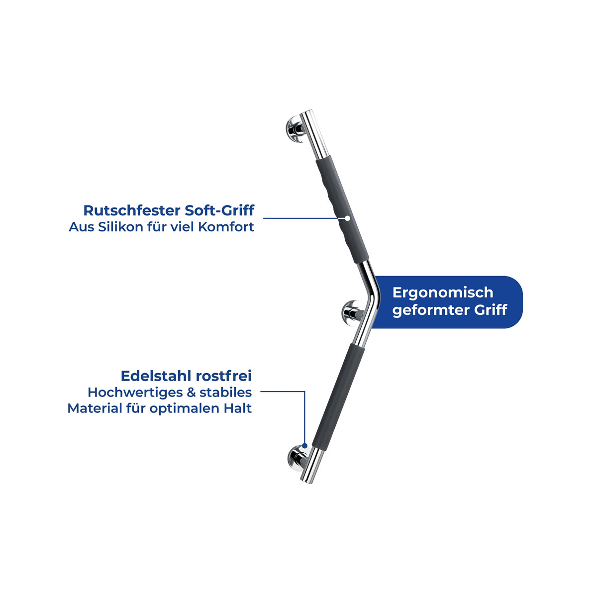 Wenko  Edelstahl Wandhaltegriff Secura 37 x 37 cm Bild 9
