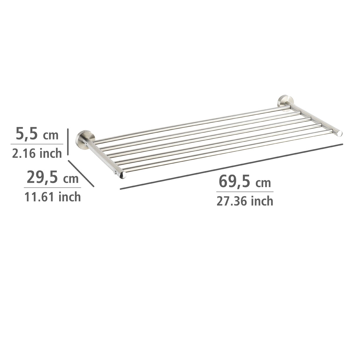 Wenko  Wandregal Faella Edelstahl rostfrei Bild 3