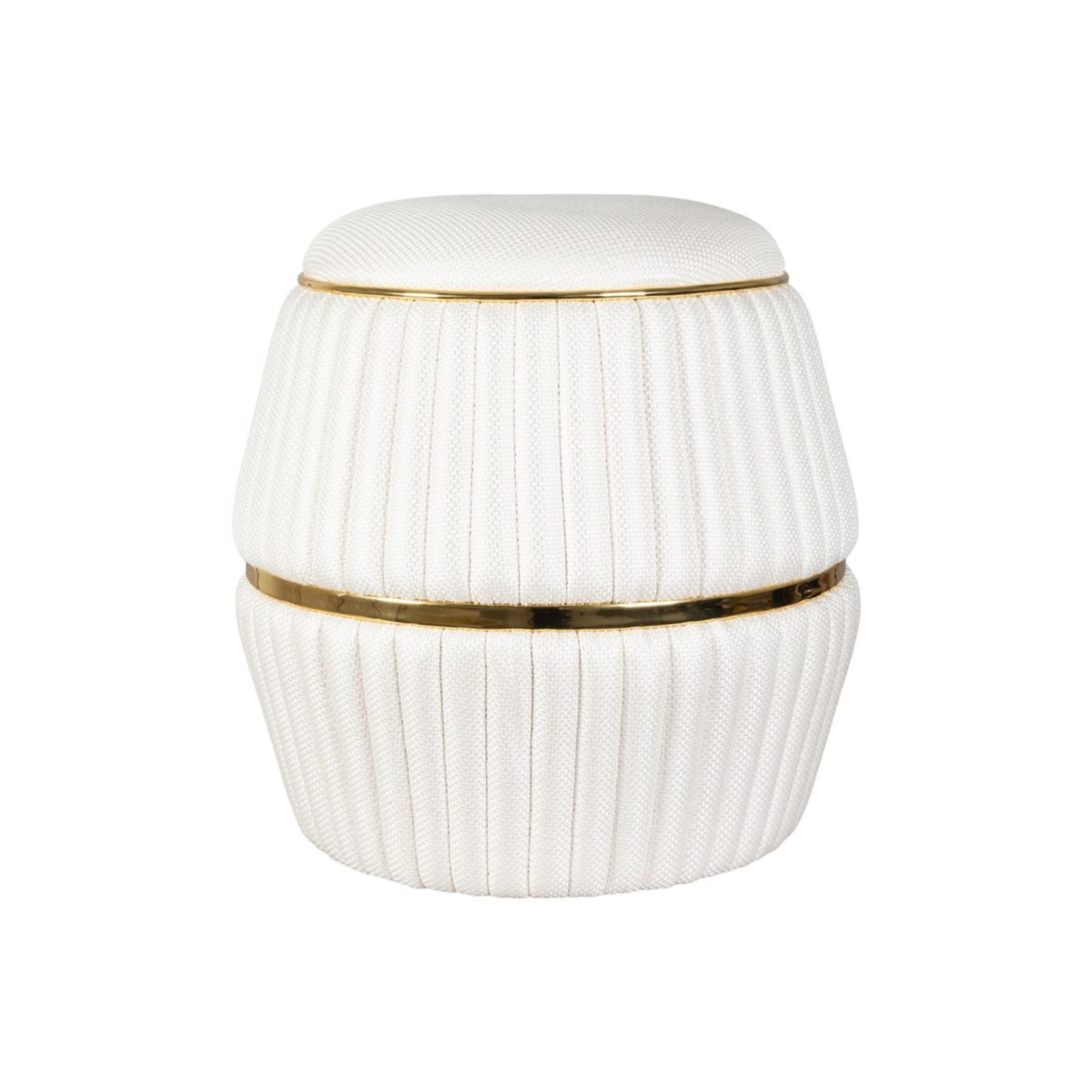 Hocker Doric 245 elfenbein gold