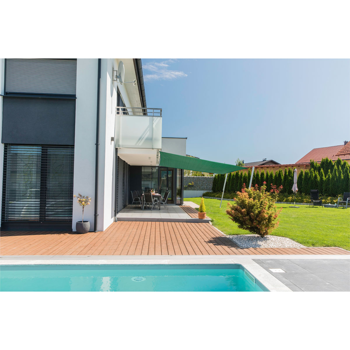 Vierec-Segel Capri 5 x 5 m olive Bild 2