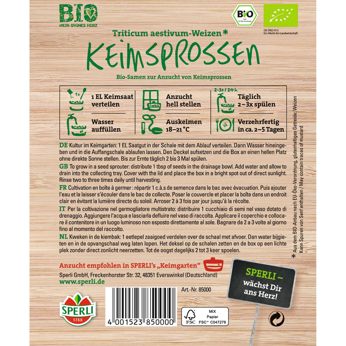 Bio-Keimsprossen Weizen Bild 2