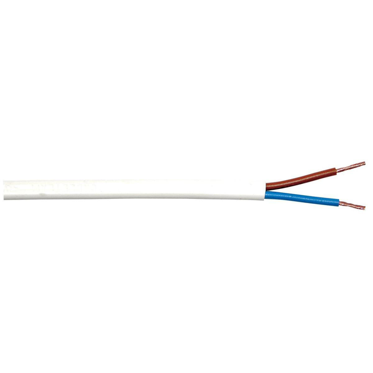 Schlauchleitung H03VVH2-F 2 x 0,75 weiß 5 m