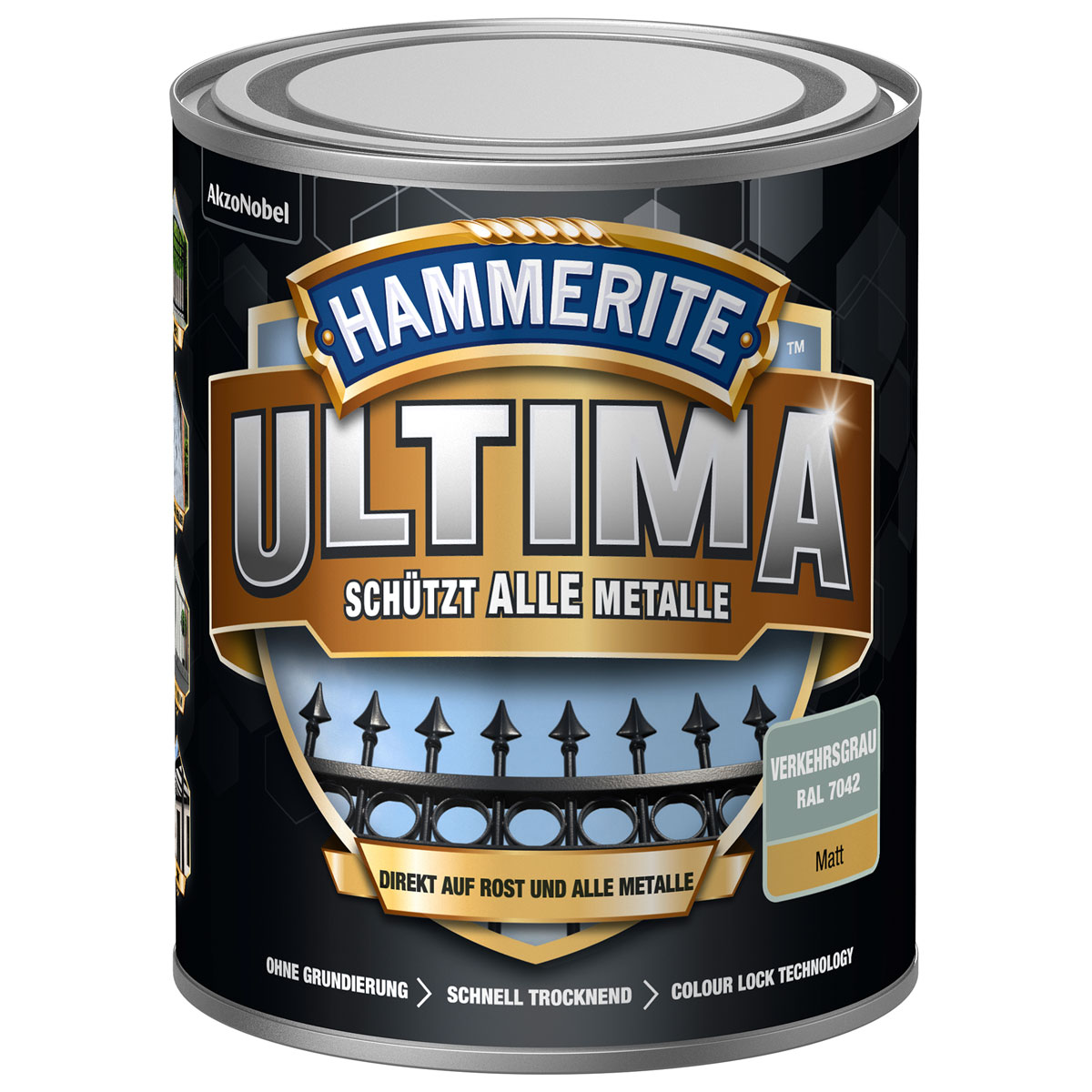 Hammerite Metallschutzlack Ultima Verkehrsgrau matt 750 ml
