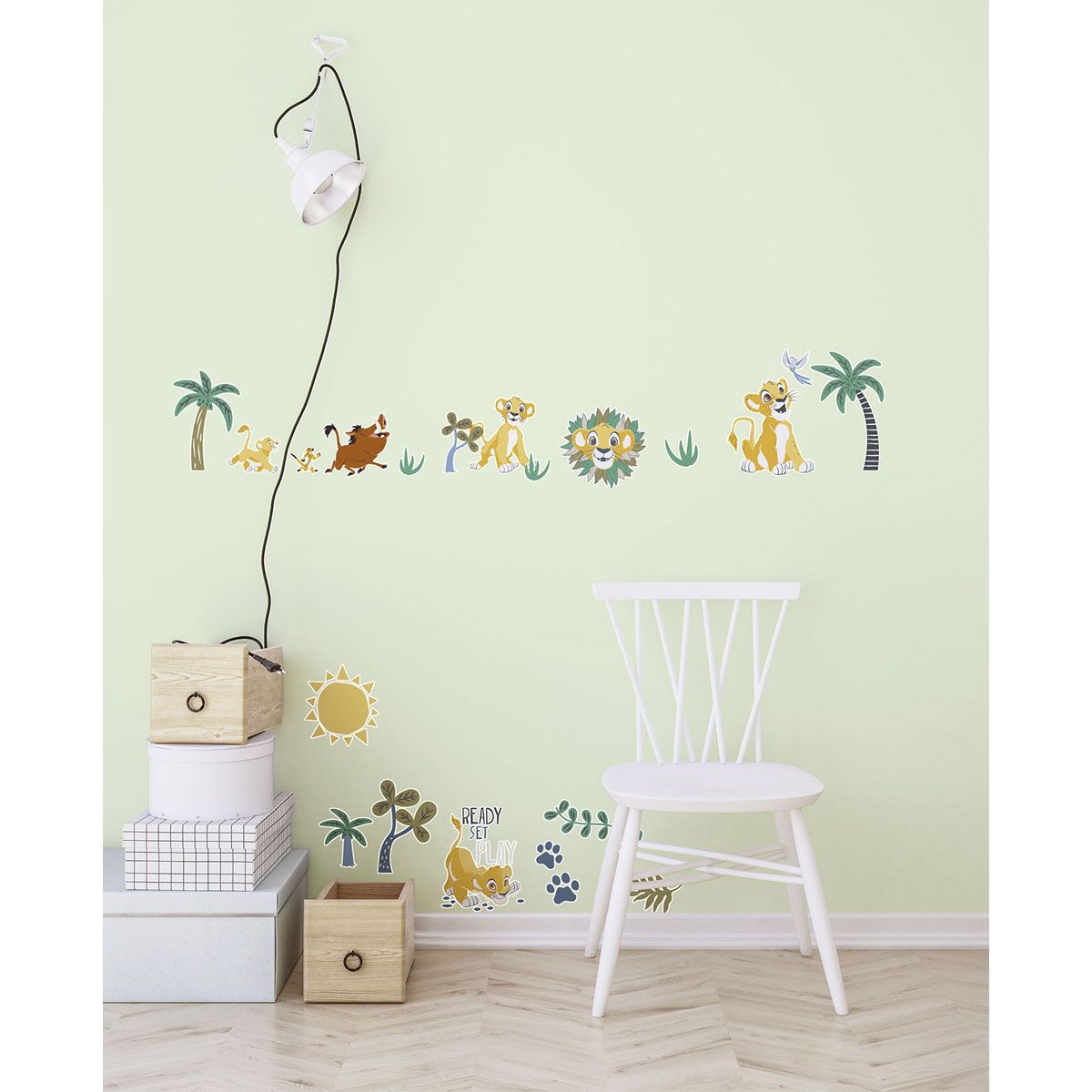 Komar  Wandtattoo Lion King Palmtrees 50x70 cm