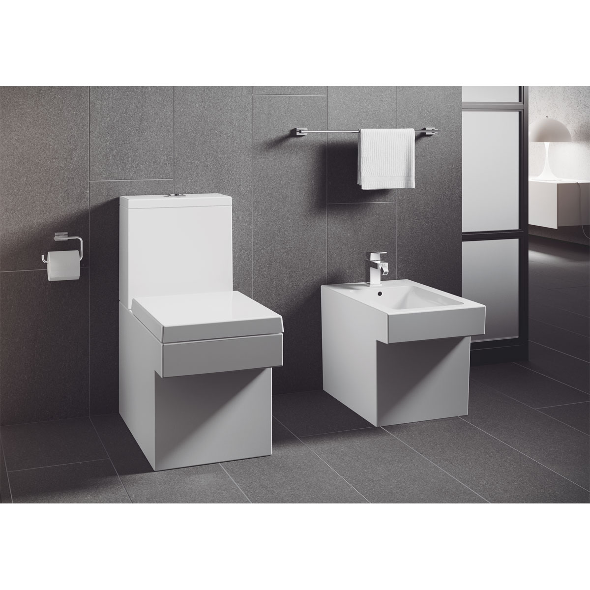 Grohe WC-Papierhalter Essentials Cube silber 13,8 x 9,8 x 6 cm Bild 2