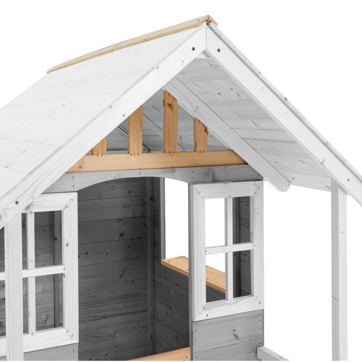 Zwerkules Spielhaus Valli 3 inkl. Rutsche & Doppelschaukel 352x370x277 cm Bild 3