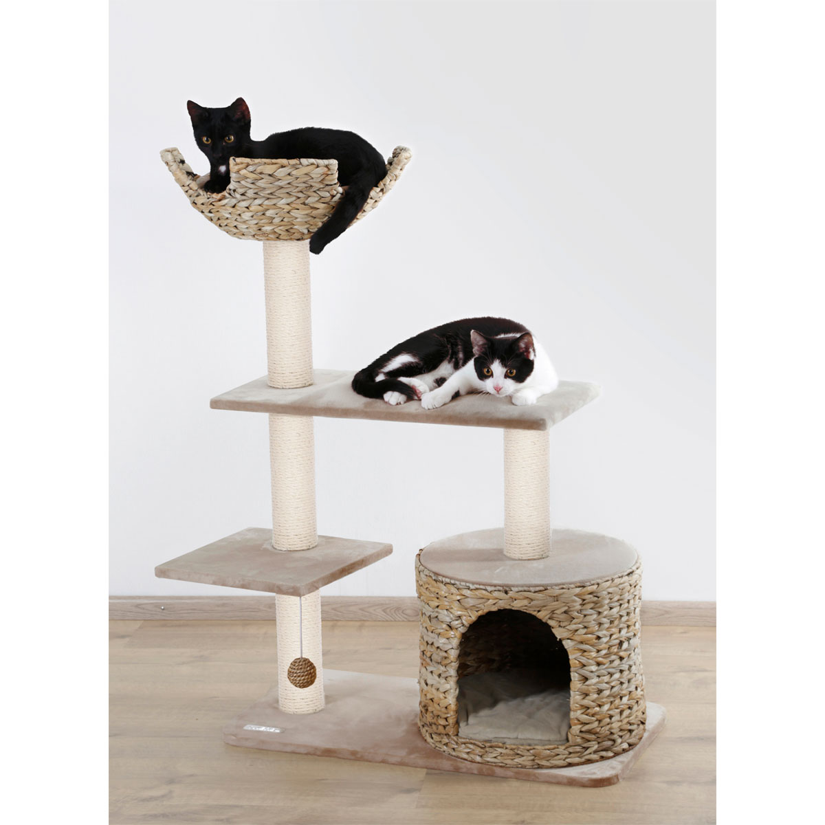 Kratzbaum Banana Leaf Jade 70 x 102 x 38 cm beige Bild 3