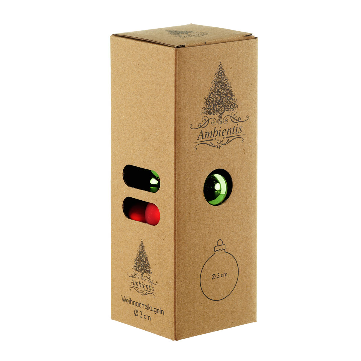 Ambientis Glaskugeln 3 cm rot grün Mix Bild 2