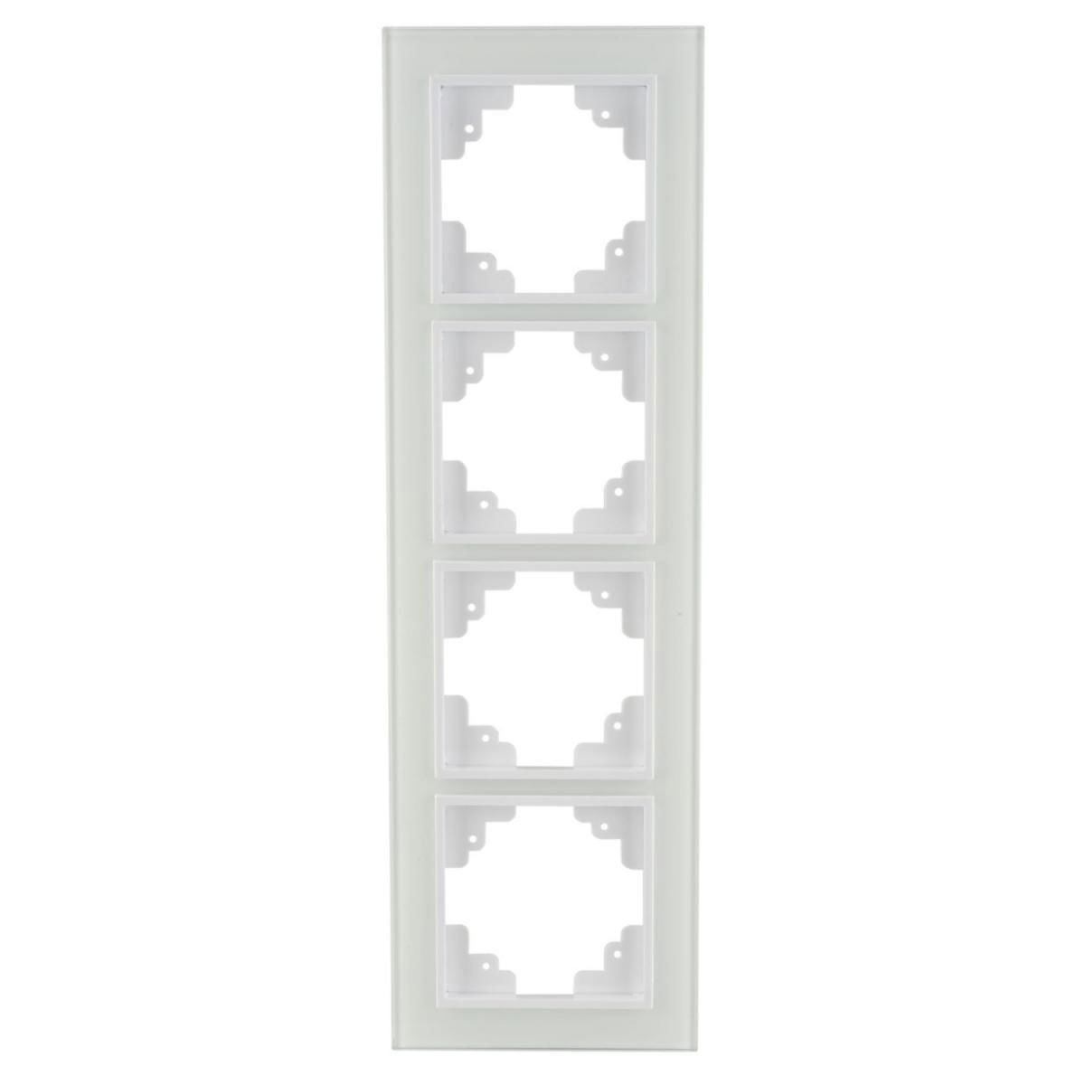 Abdeckrahmen Melbourne 4-fach Echtglas Serie 706