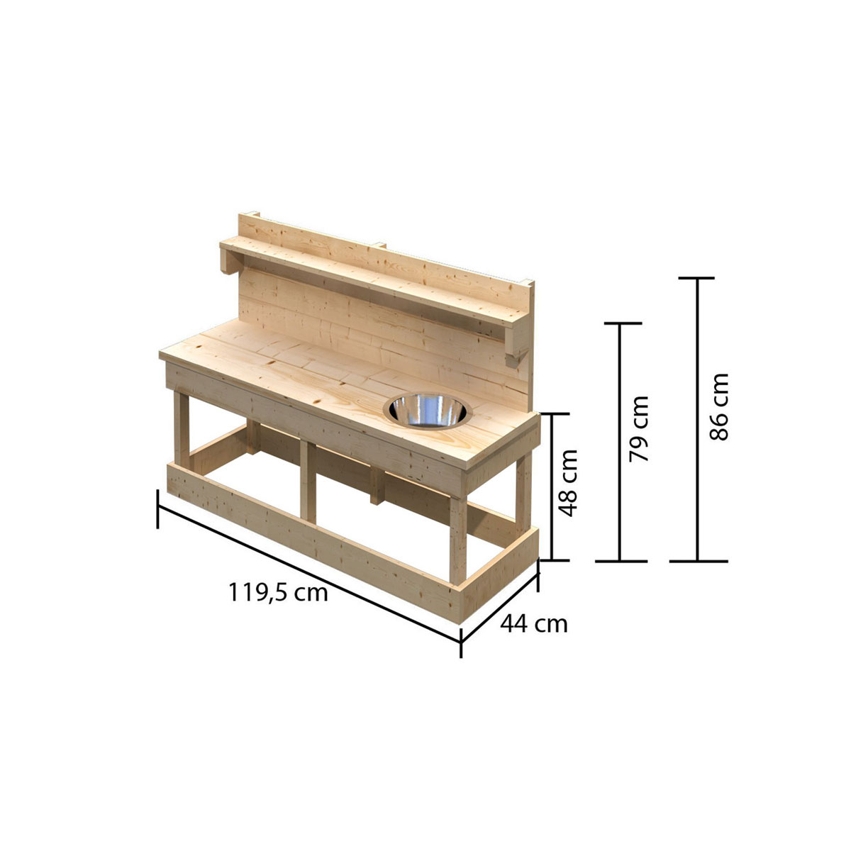 Karibu Matschküche Sandy naturbelassen Bild 4