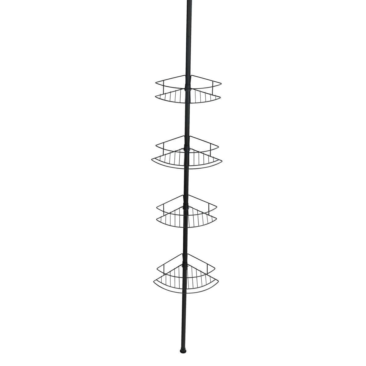 Wenko  Teleskop-Eckregal Dolcedo Edelstahl Schwarz matt rostfrei Duschregal Bild 4