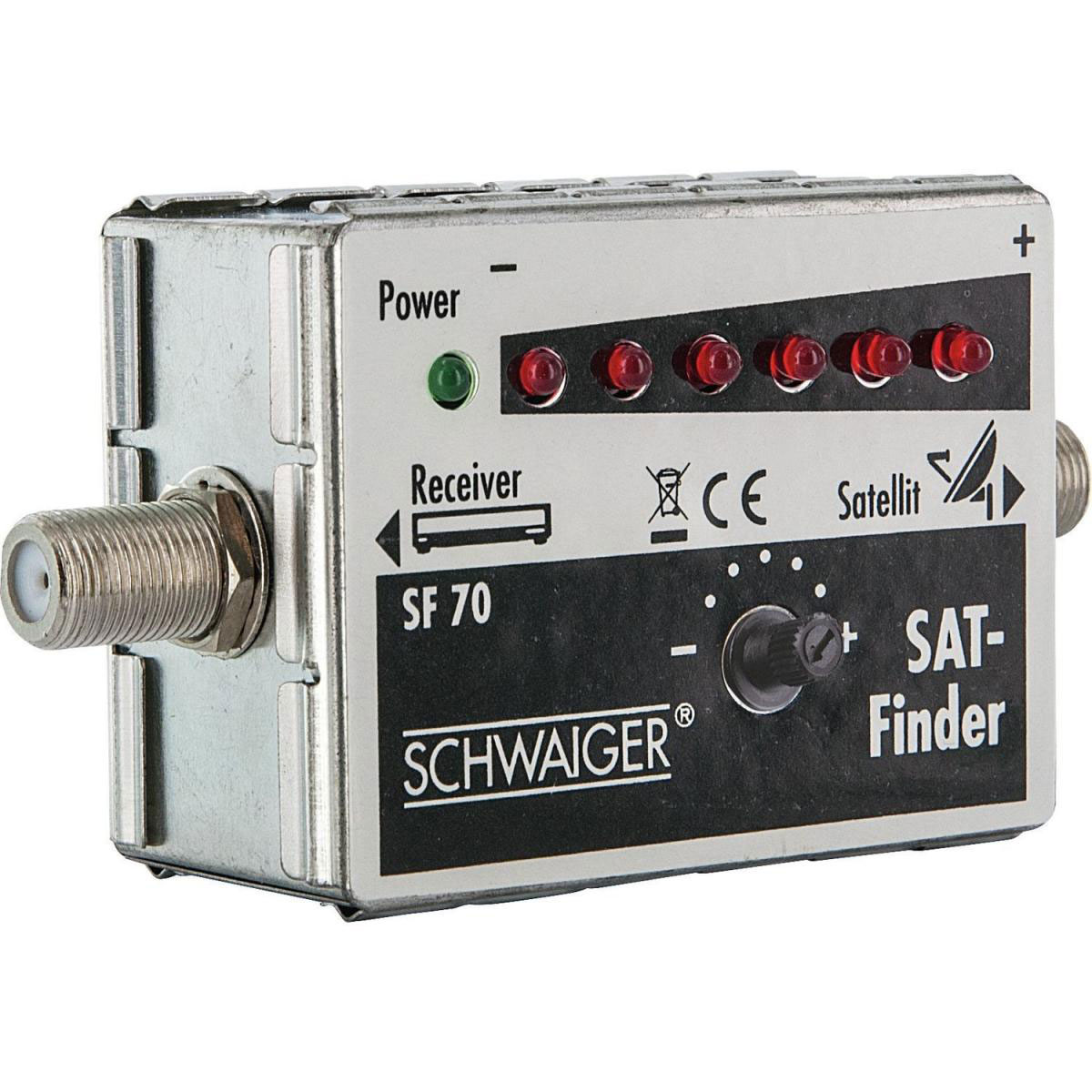 Schwaiger SAT-Finder 6+1 LED mit Ton