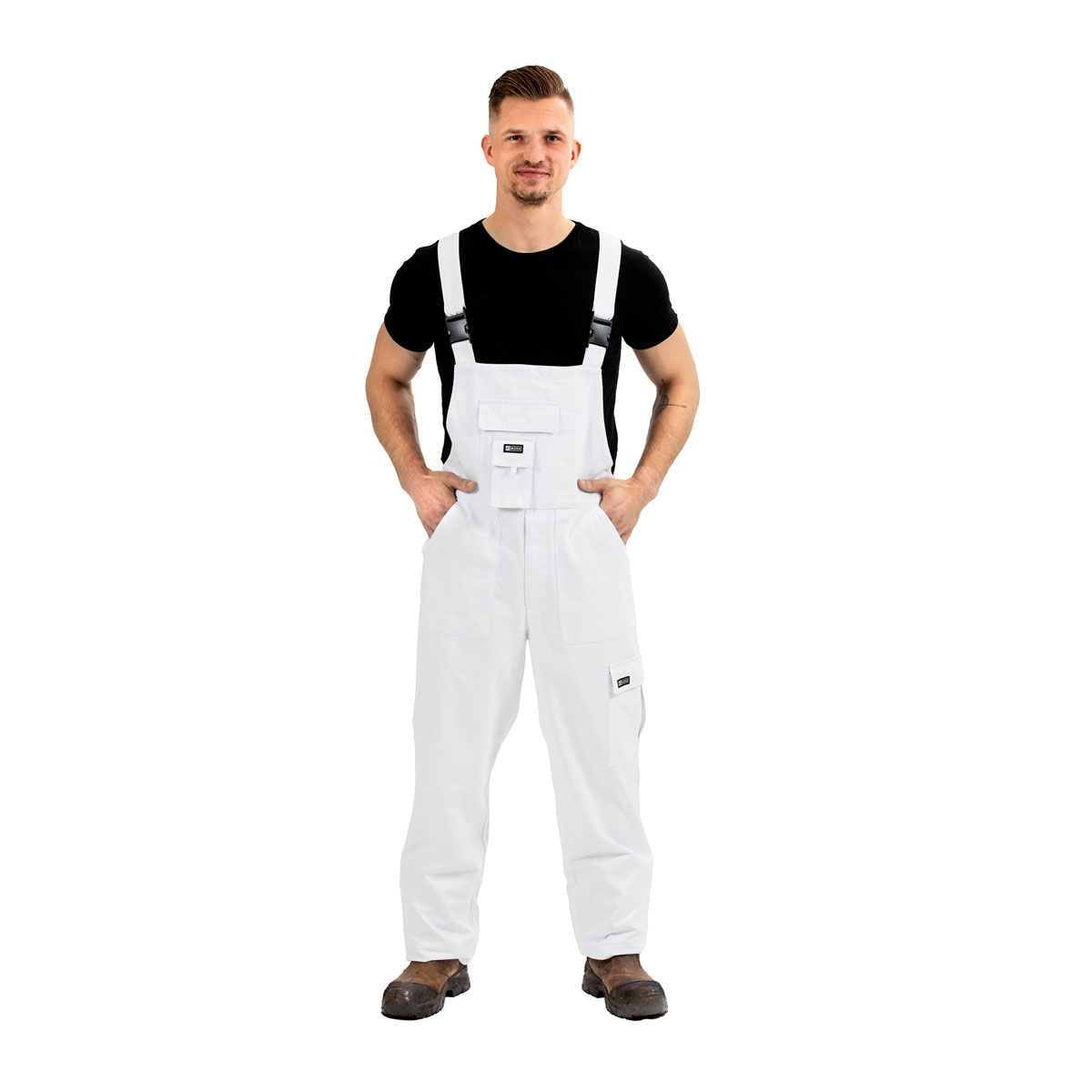 Herren-Arbeitslatzhose weiß Gr. M