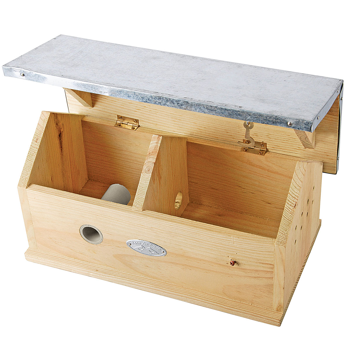 Hummelhaus Zinkdach 29 x 17 x 15 cm Kiefer Bild 2