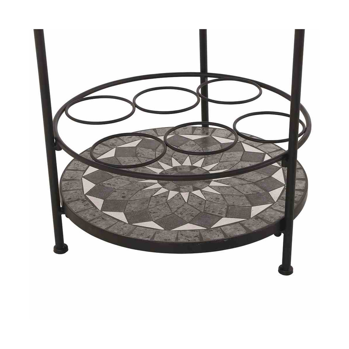 Siena Garden Beistelltisch Como 42 x 74 cm schwarz Bild 3