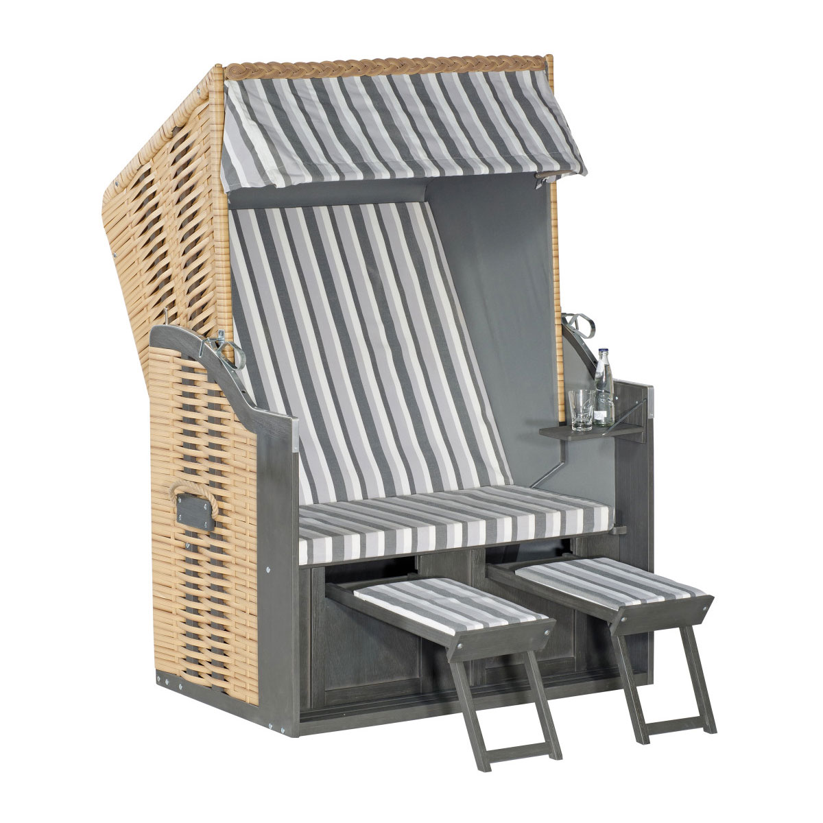 SunnySmart Strandkorb „Rustikal 15 Z“, naturoptik