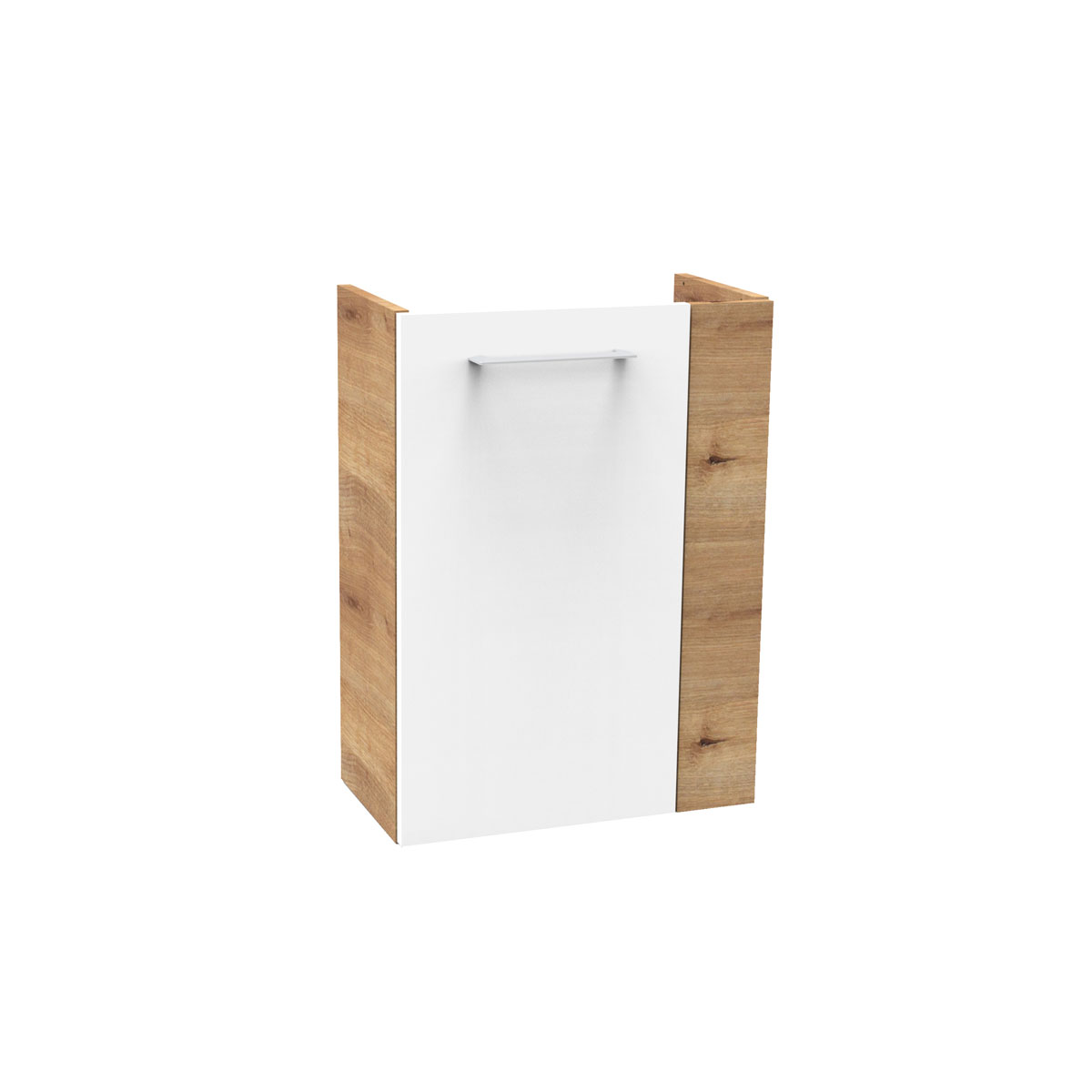 Fackelmann  Gäste-WC Waschtischunterschrank links SBC 440 x 600 x 243 mm AstEiche/Weiß