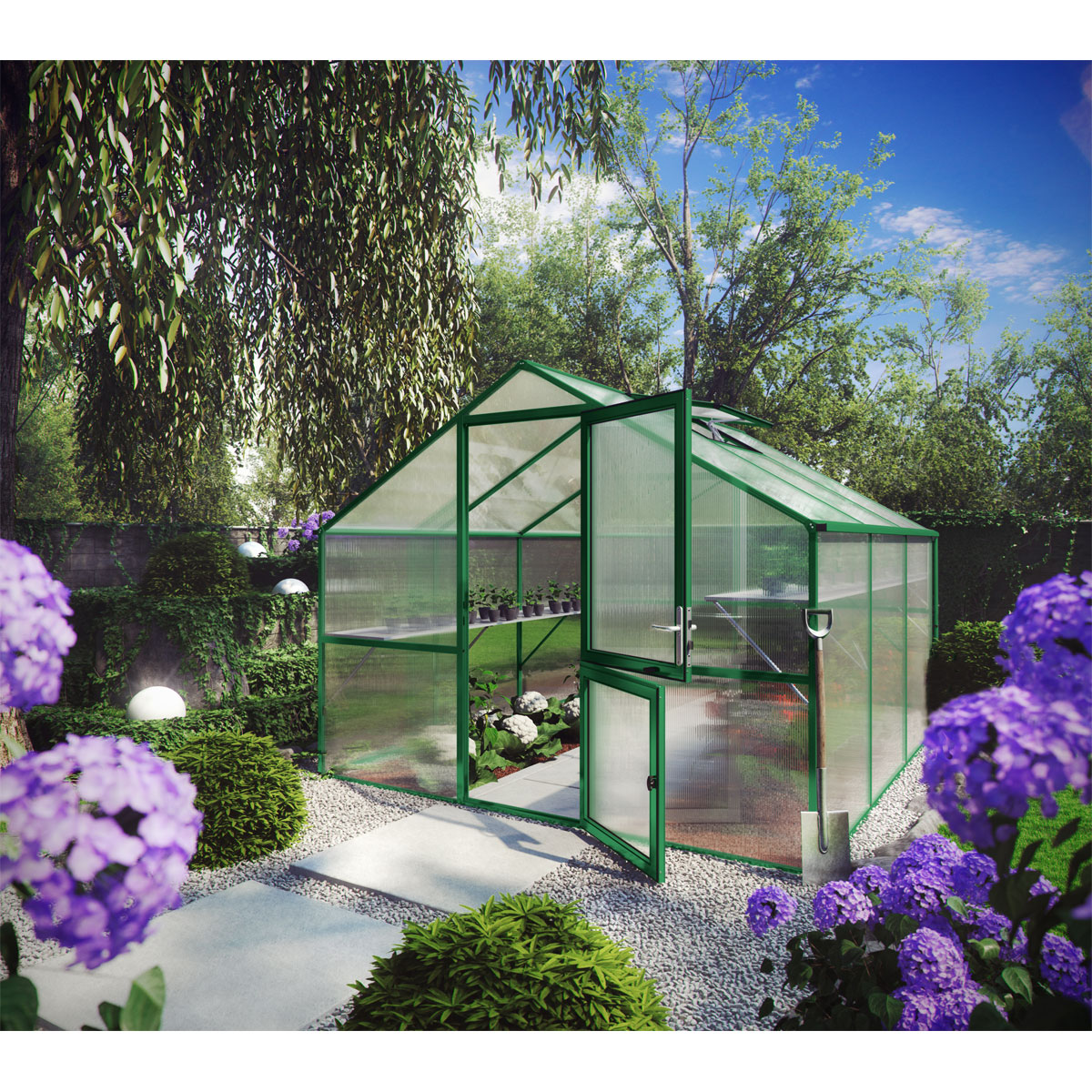 KGT Gewächshaus Orchidee III 9,6m² grün Bild 1