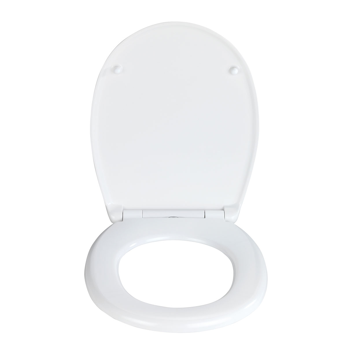 Wenko  WC-Sitz Vorno Neo Weiß Toilettensitz mit Absenkautomatik Schnellbefestigung aus antibakteriellem stabilem Duroplast Bild 3