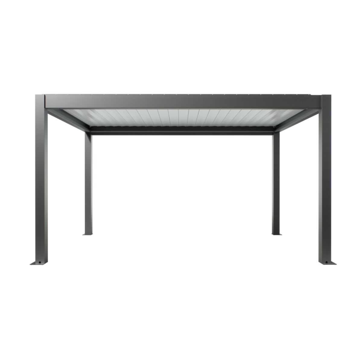 Biohort Pergola Gr. 4,5x3 dunkelgrau-met/weiss 460x 312x 264 cm