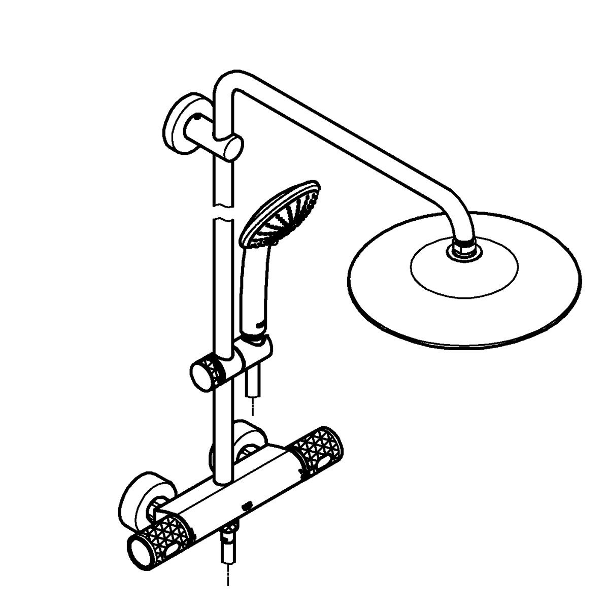 Grohe Duschsystem Vitalio Joy System 260 mit Thermostatbatterie für die Wandmontage Bild 8