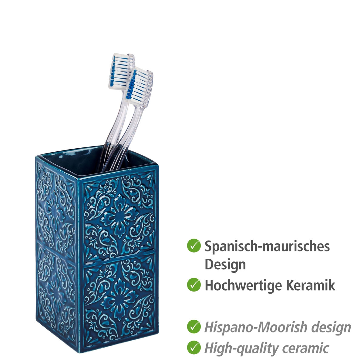 Wenko Zahnputzbecher Cordoba blau Bild 2