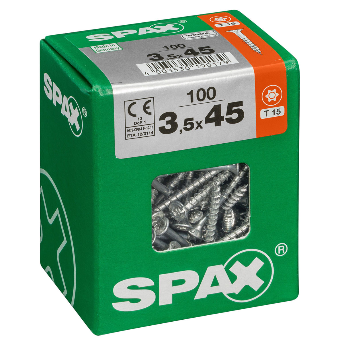 Spax Universalschrauben WIROX Senkkopf 3,5 x 45 L 100 Stück Bild 2
