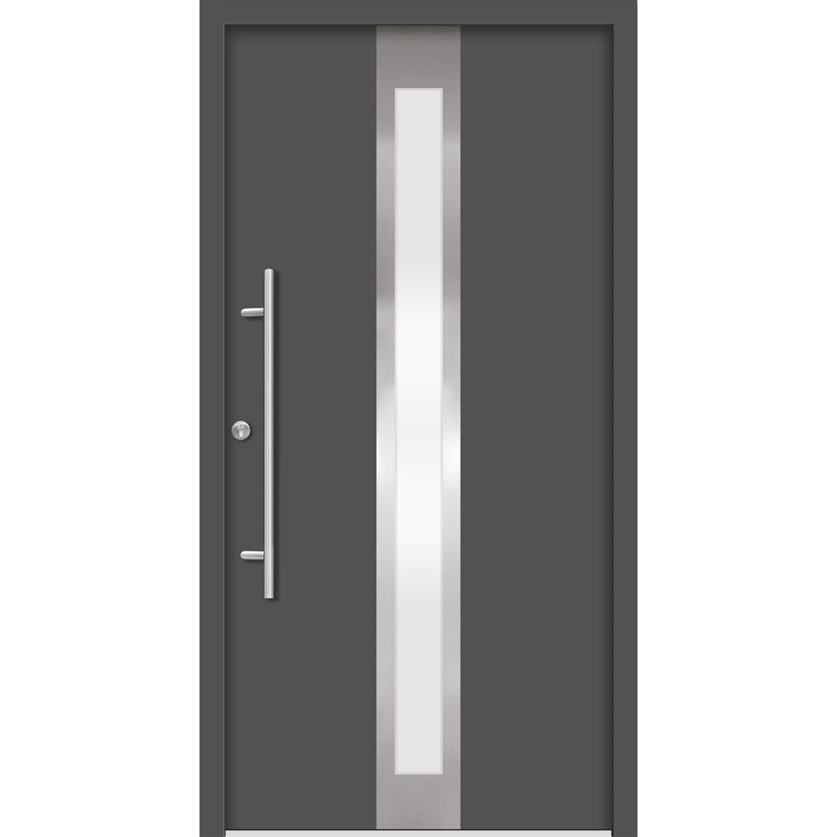 SplenDoor  Premium-Haustür Passivedoor Stockholm energiesparend anthrazit 110 x 210 cm links