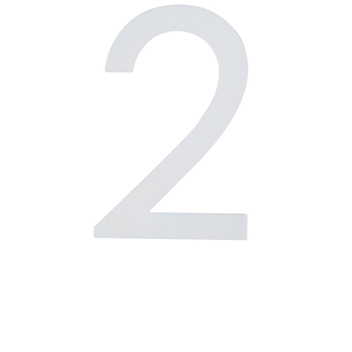 Alpertec Hausnummer 2 nachtleuchtend selbstklebend weiß-grün Bild 1