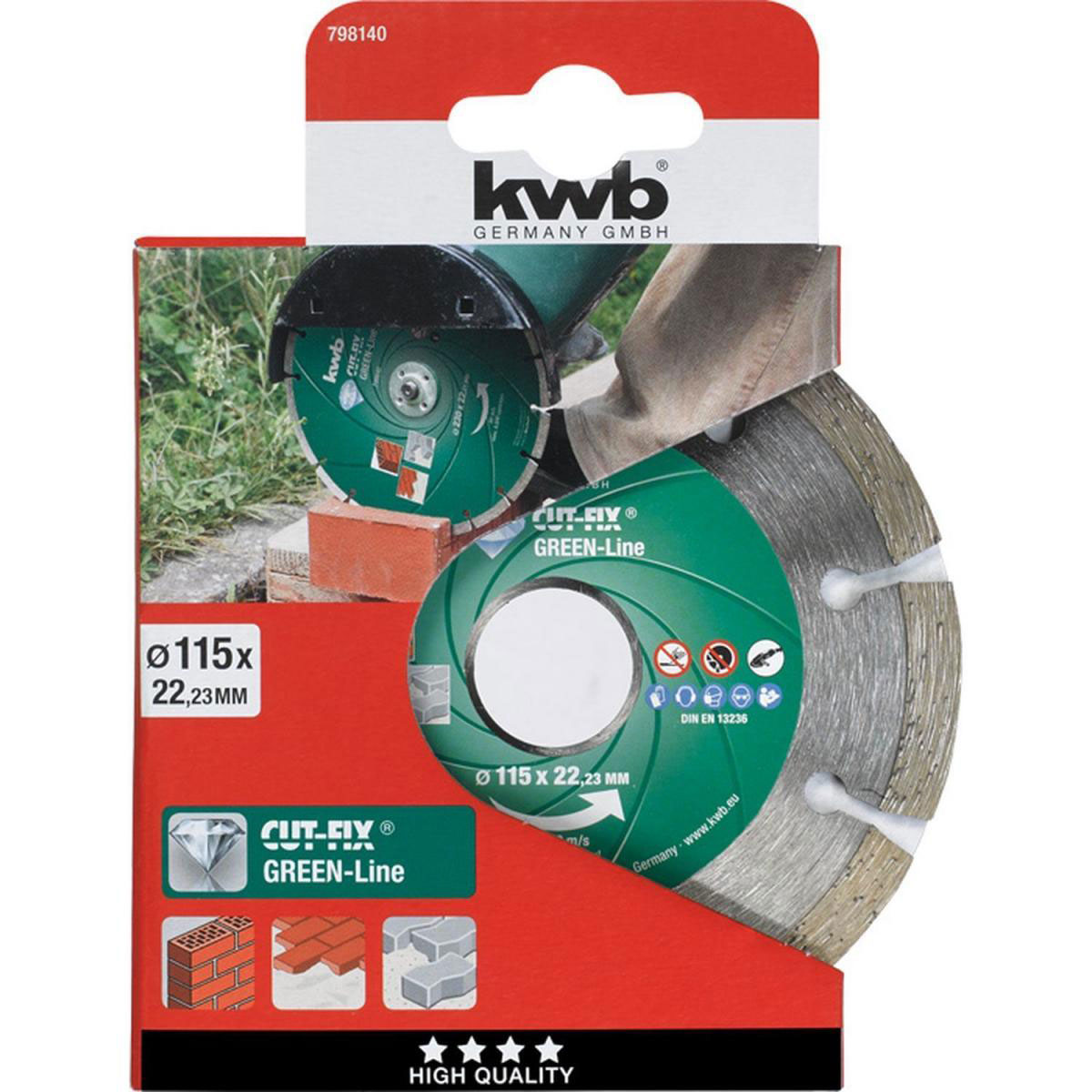 kwb  Trennscheiben Diamant Cut-Fix Green-Line Durchmesser 115 mm Bild 2