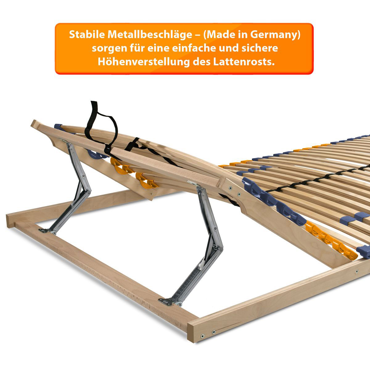Coemo Lattenrost MULTIRA 28 Federleisten Kopfteil verstellbar 80 x 200 cm Bild 10