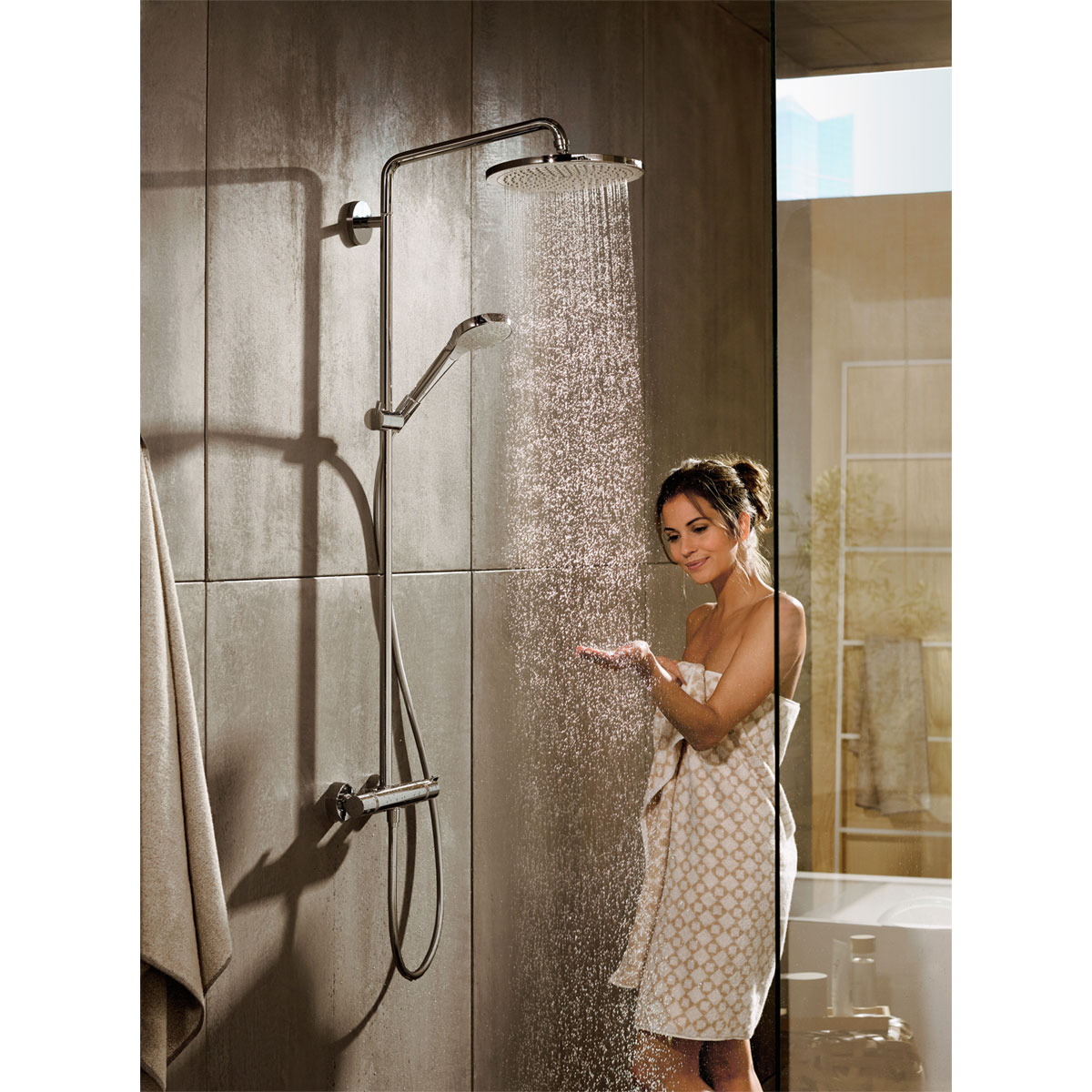 Hansgrohe  Duschsystem 280 Croma Select S 1 Strahlart mit Thermostat Chrom Bild 3