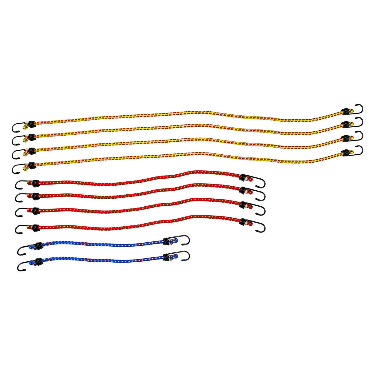 LAS 12039 Gepäckarm Set 10- teilig mit Stahlhaken