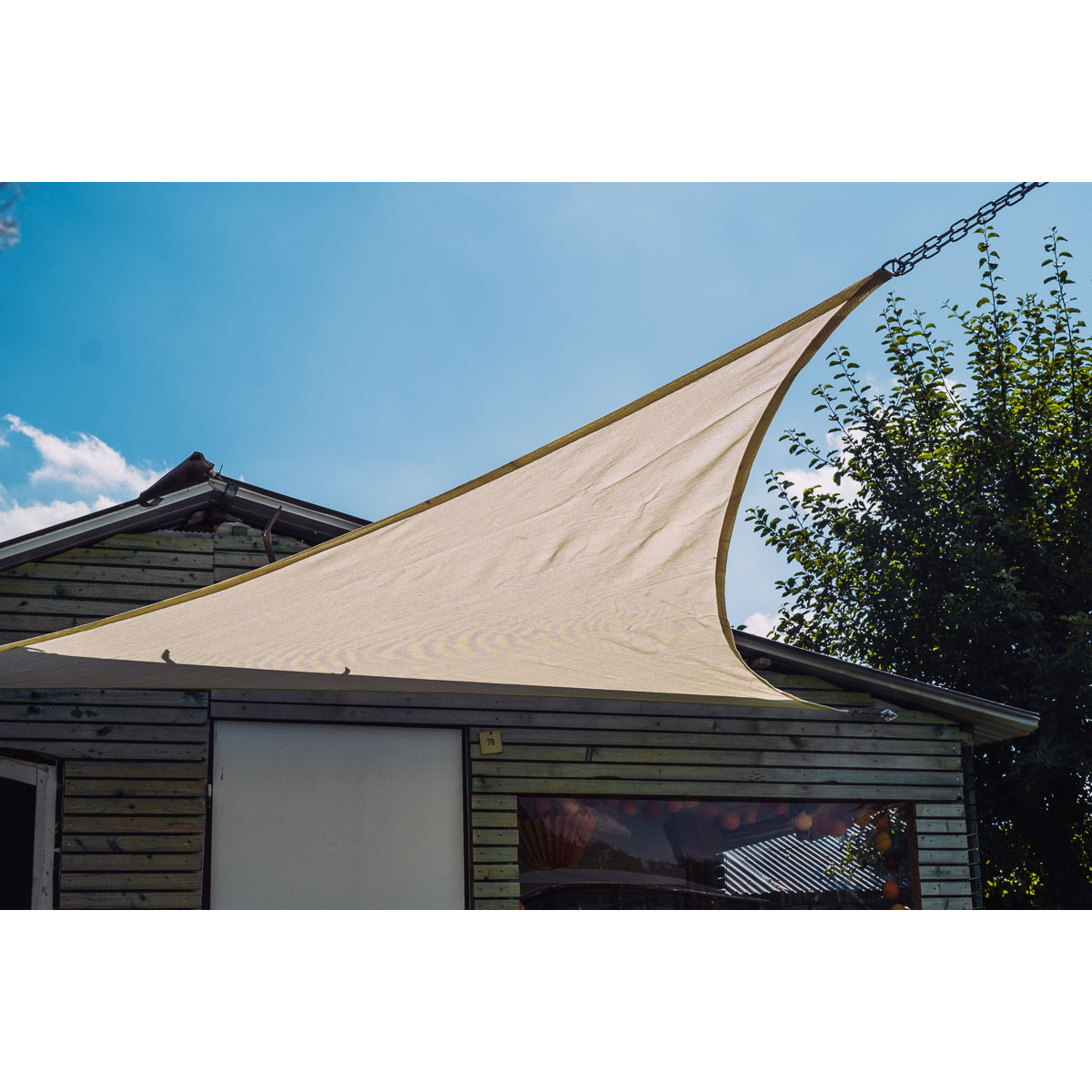 Siena Garden Dreieck-Sonnensegel Solino 360 x 360 x 360 cm natur Bild 4