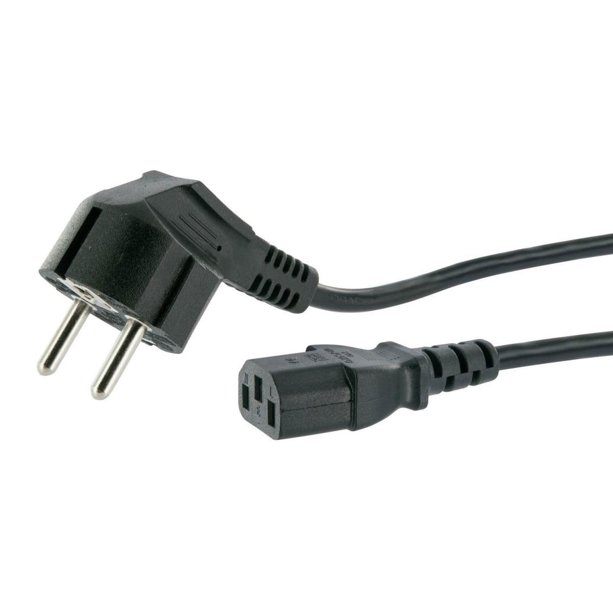 Schwaiger Netzkabel 1,8 m schwarz Bild 2