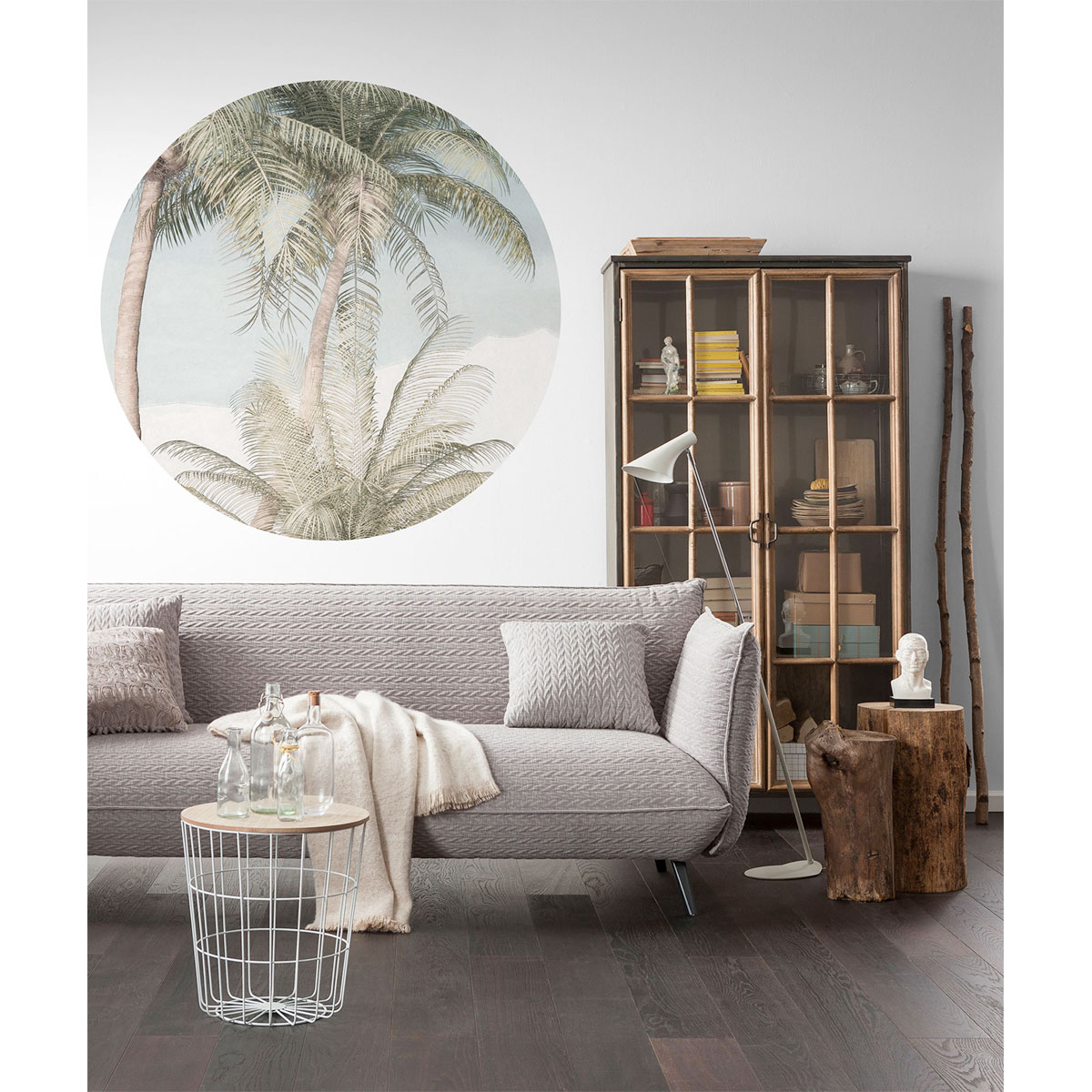 Komar  Selbstklebende Vlies Fototapete rund Hush Durchmesser 125 cm