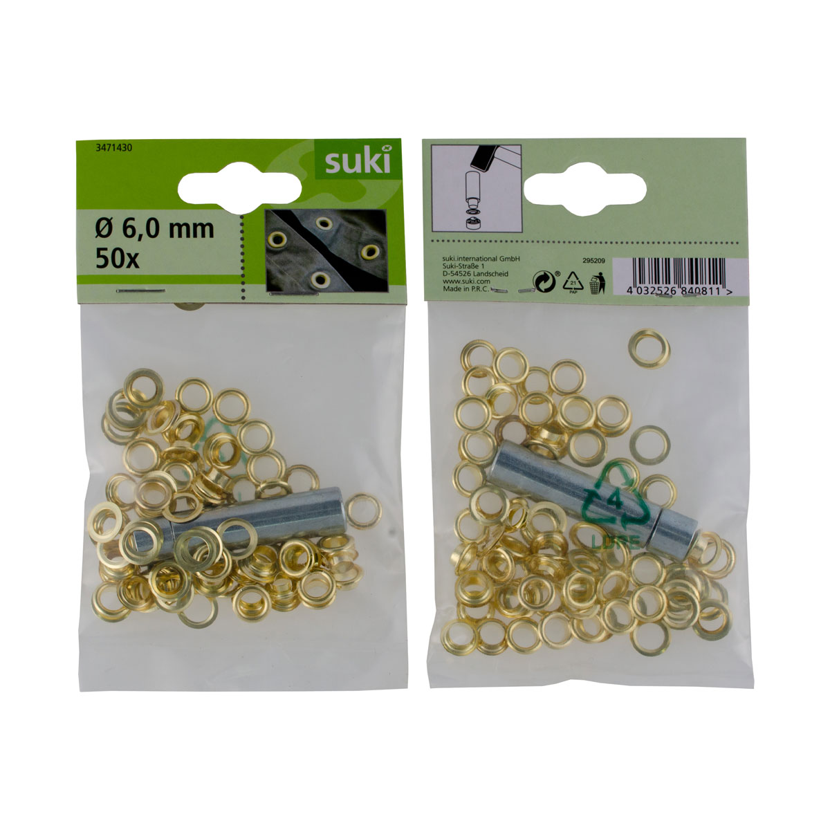 Suki Ösen-Set mit Werkzeug 6 mm 10-teilig Bild 2