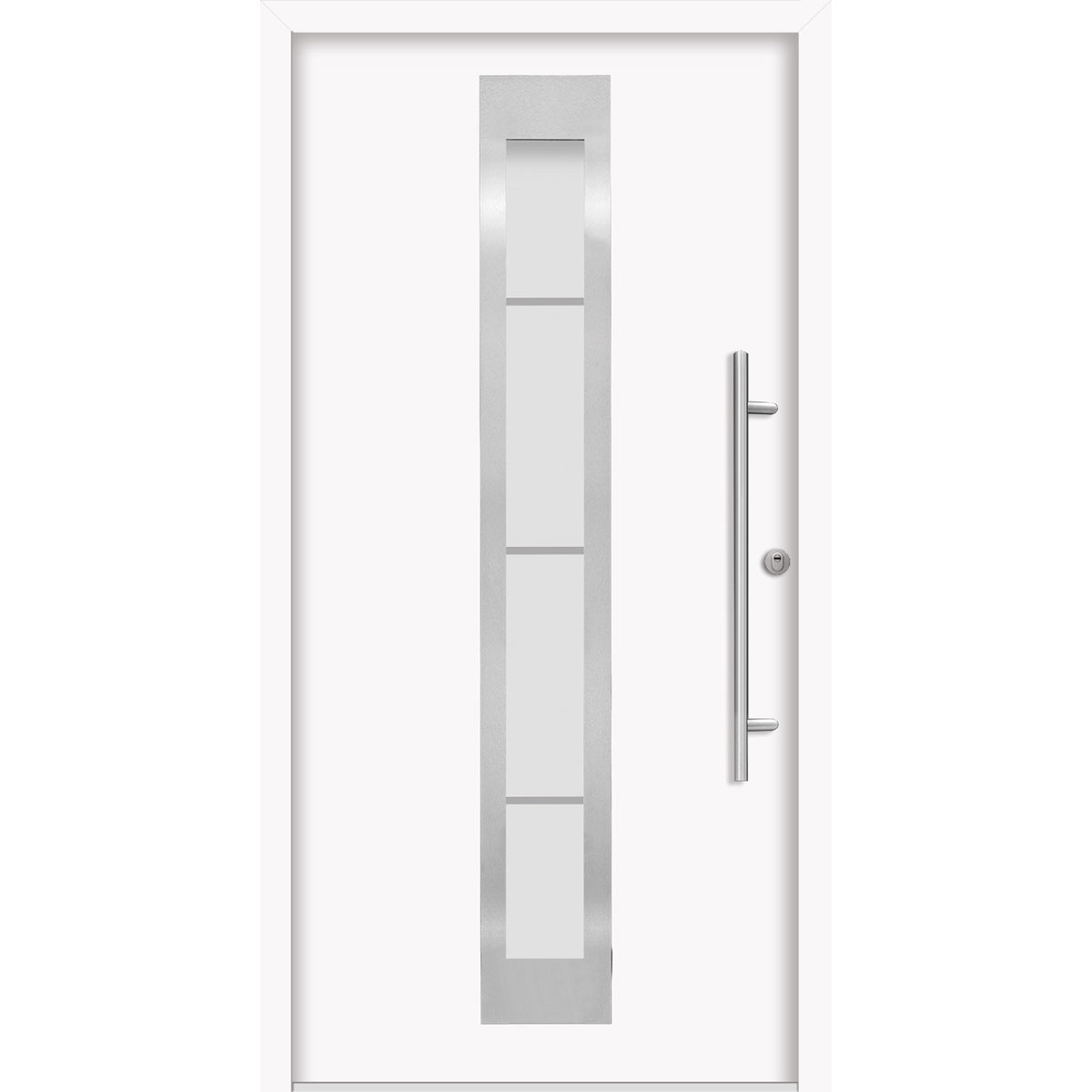 SplenDoor  Premium-Haustür Passivedoor Malmo RC2 energiesparend einbruchsicher weiss 110 x 210 cm rechts