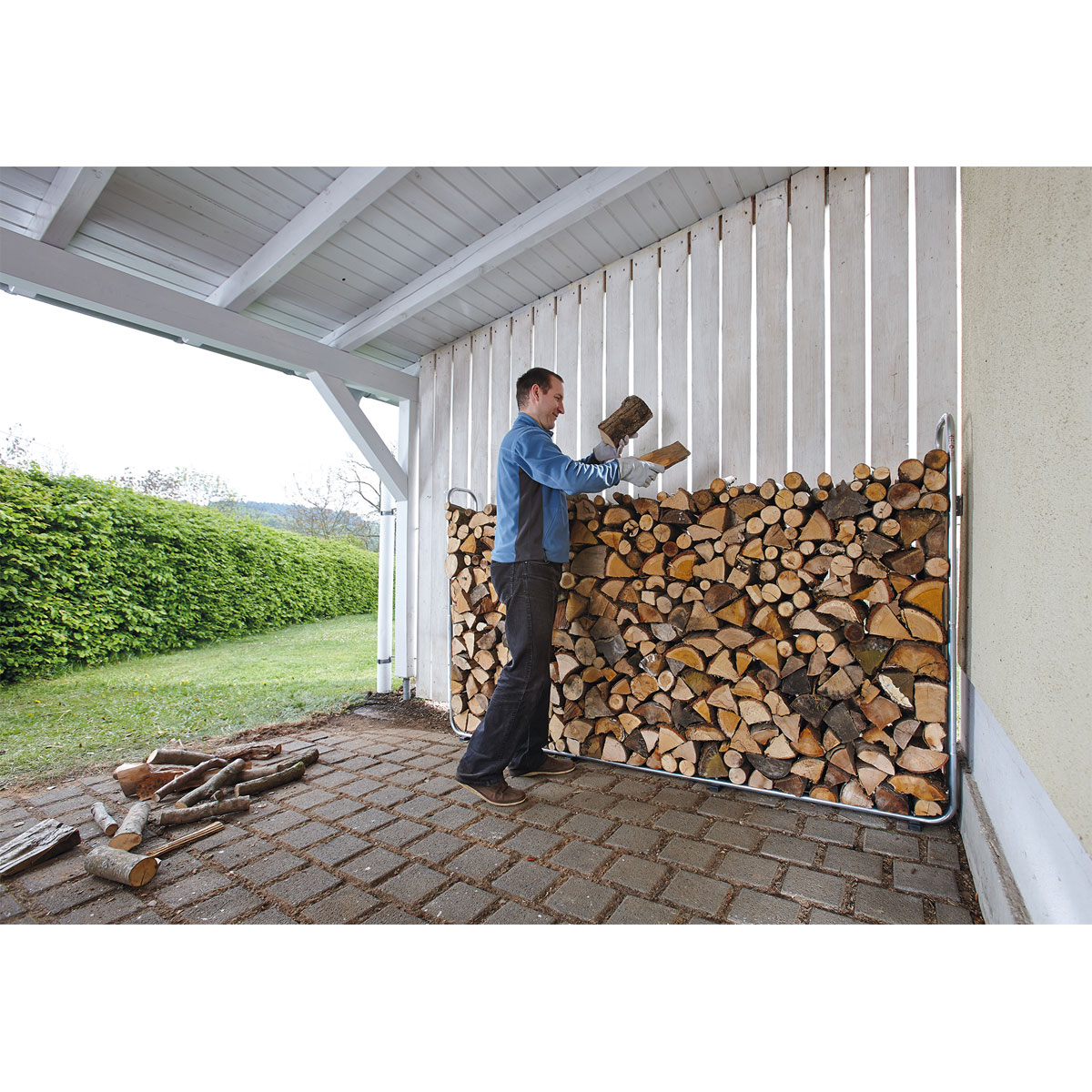 Wolfcraft  Stapelhilfe Modular XXL für Brennholz Bild 4