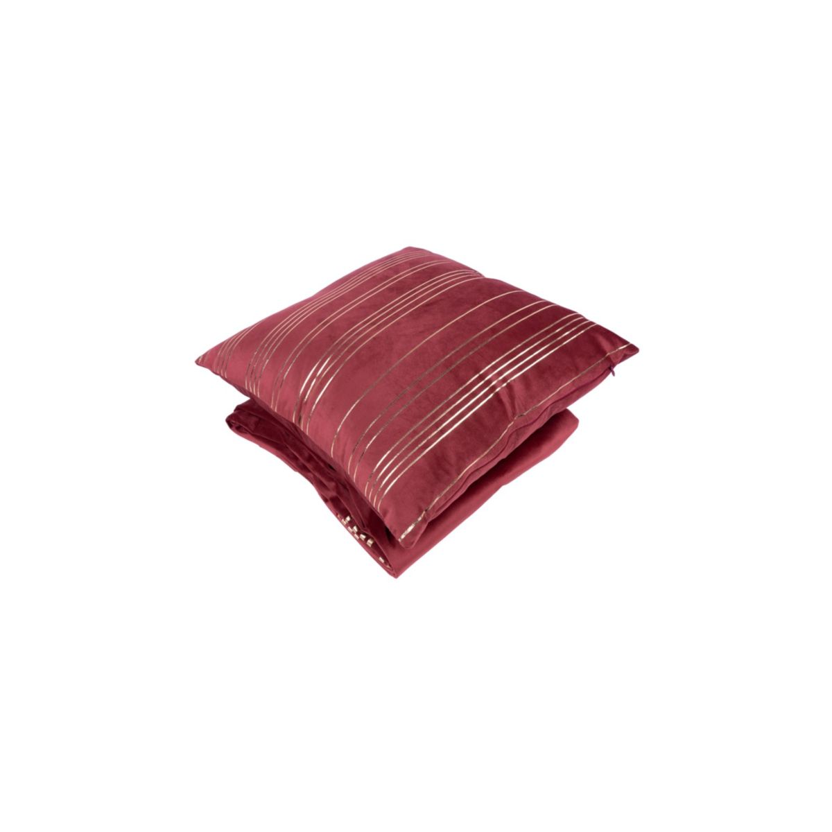 Dekokissen & Decke Prisma 525 2er-Set Rot / Gold Bild 4