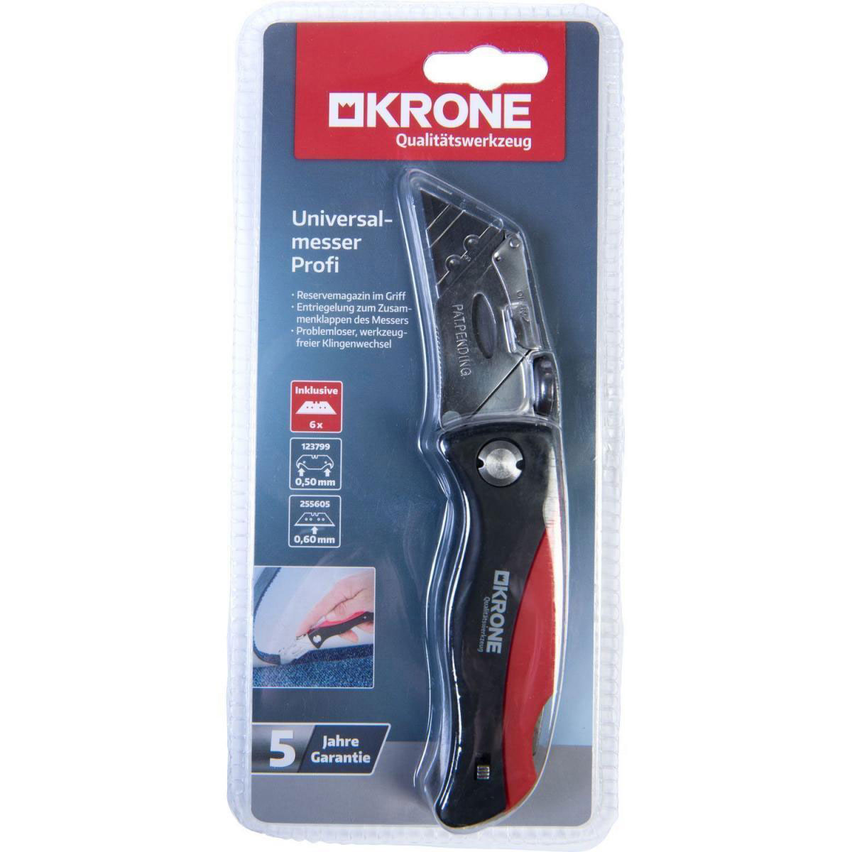 Krone Universalmesser Profi 6 Klingen