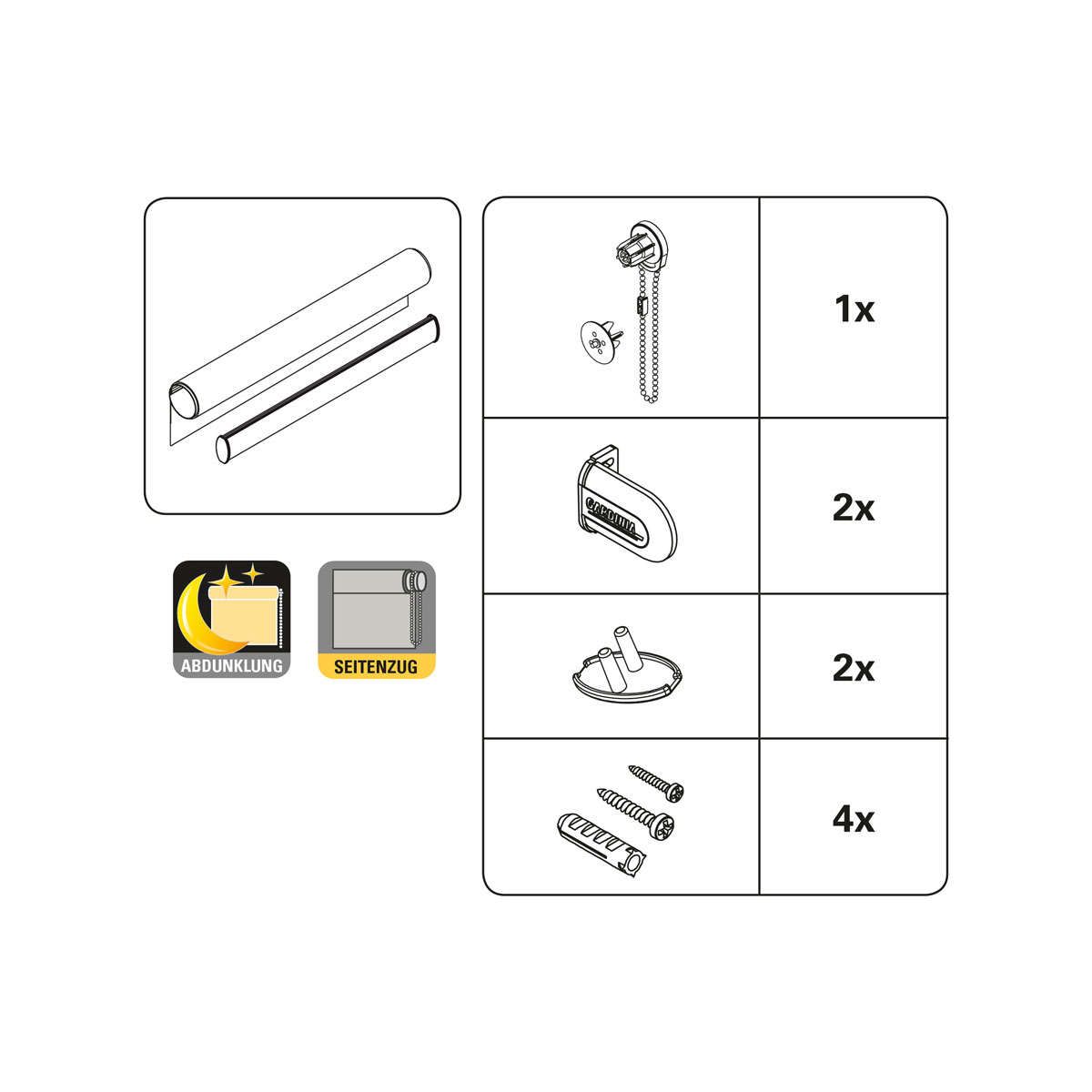Gardinia Seitenzug-Rollo A3TV Nacht creme 112 x 180 cm Bild 8