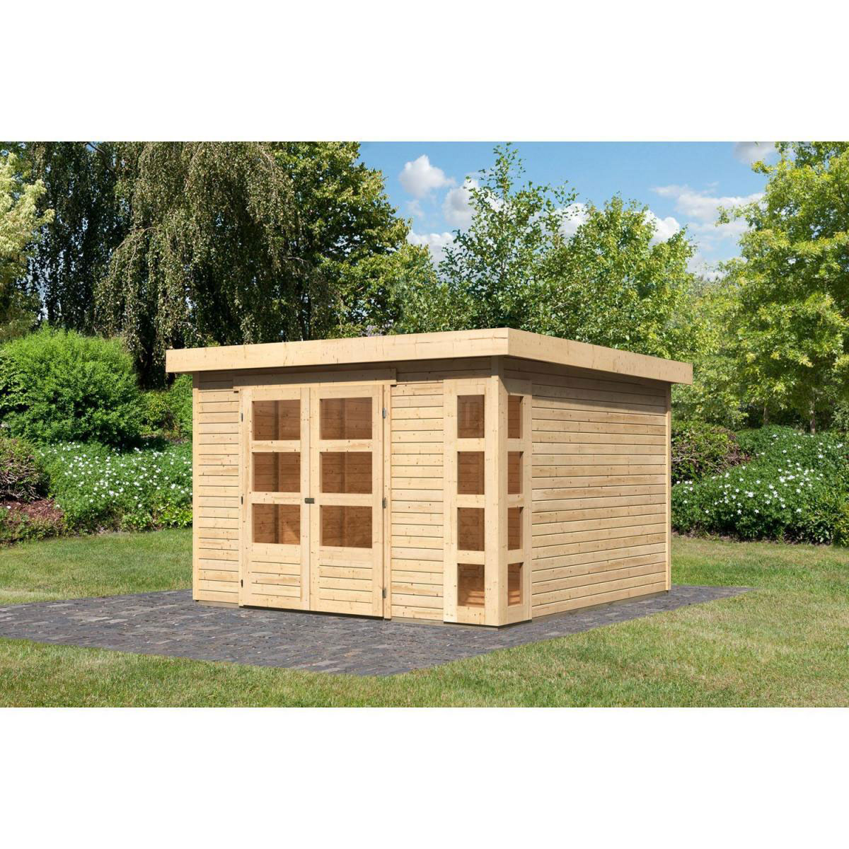 Karibu Gartenhaus Kerko 6 naturbelassen