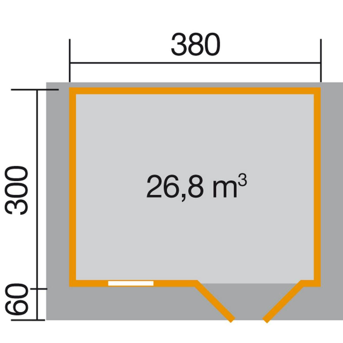 Weka Gartenhaus 111 Größe 2 460 x 370 x 262 cm Bild 2