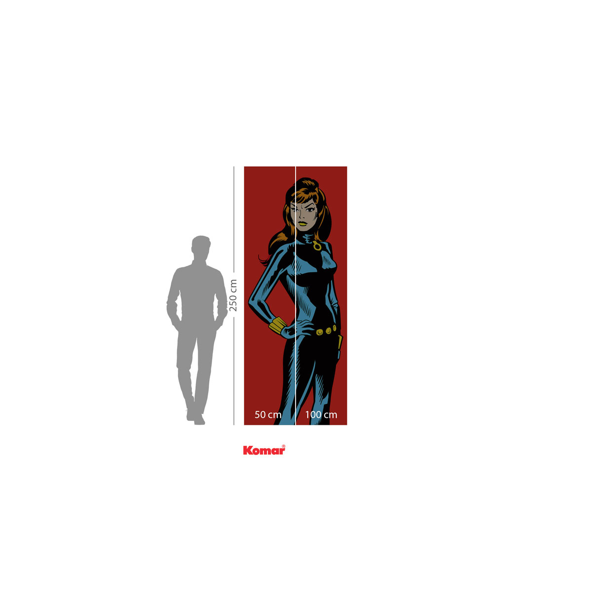 Komar  Vlies Fototapete Marvel PowerUp Widow 100x250 cm Bild 3
