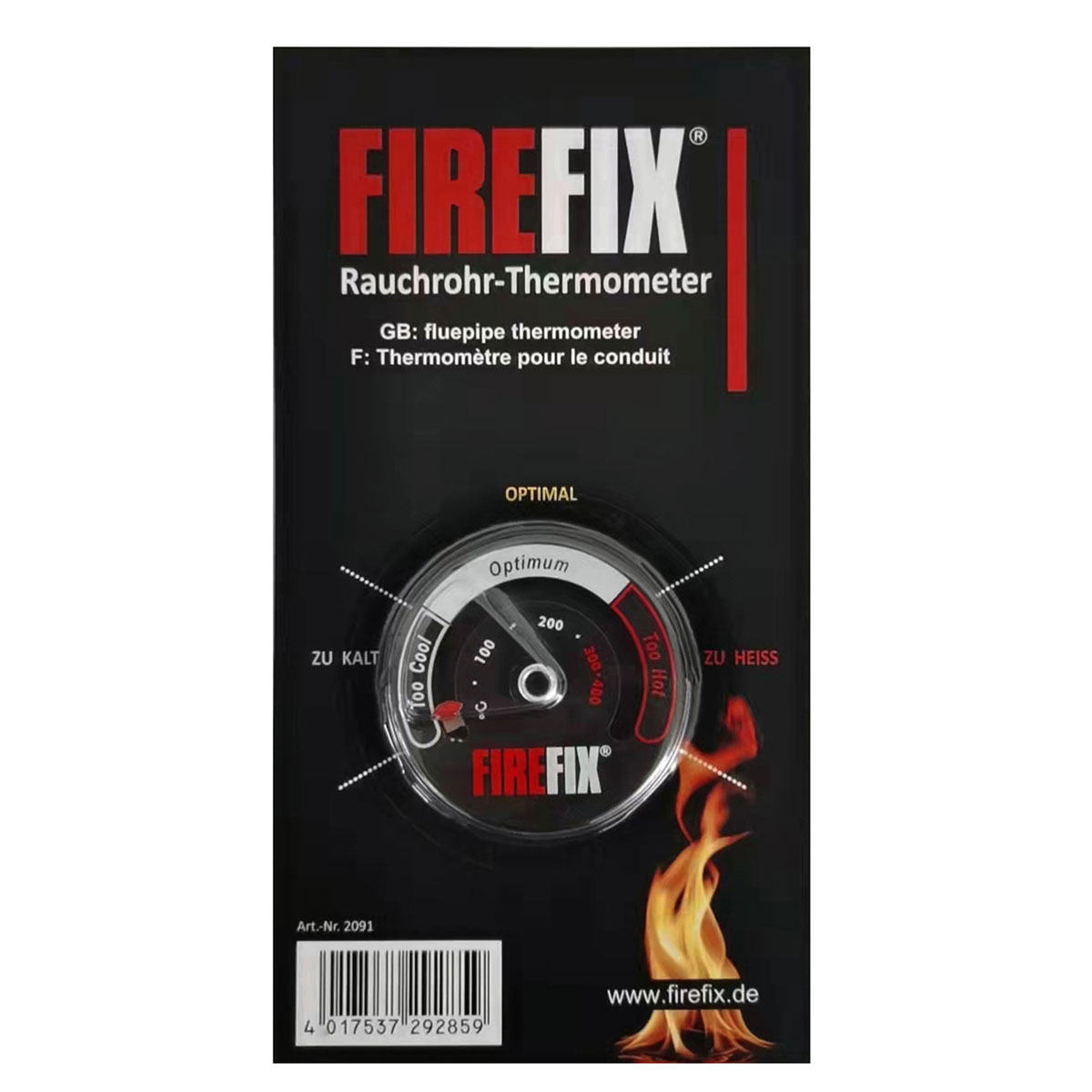 FIREFIX  Rauchrohr-Thermometer